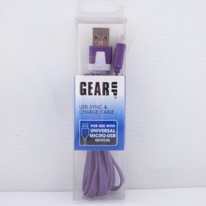Gear Up USB Sync & Charge Cable – Purple (Micro USB)